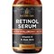 DOUBLE SIZED (2Oz) Retinol Serum for Face with Hyaluronic Acid Vitamin E and A Aloe Vera Anti Aging Serum Pore Tightener Fade Dark Spots Clinical Strength Formula by